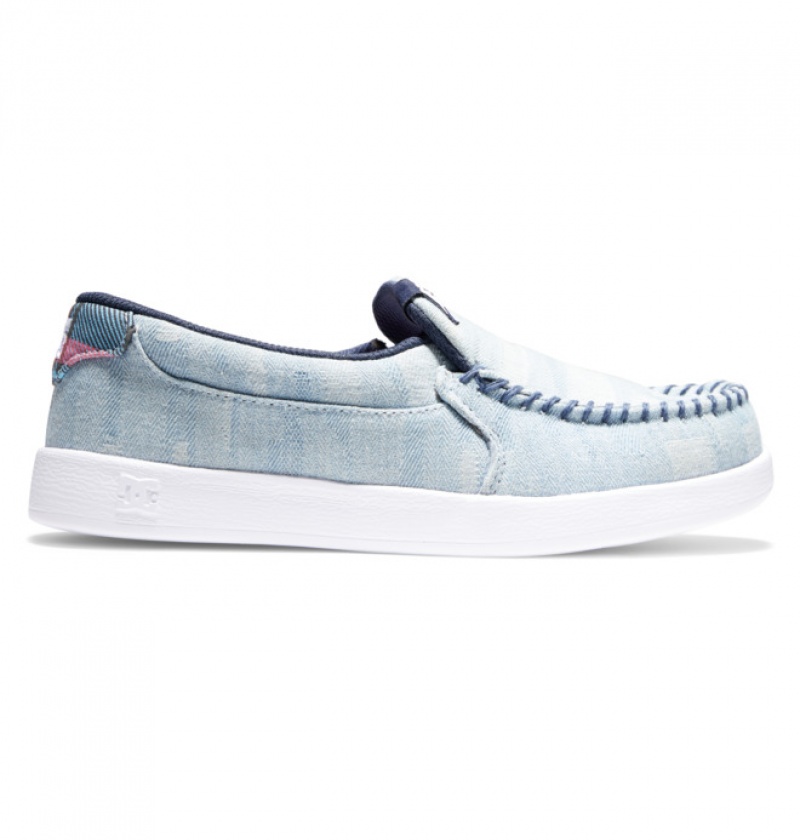 Basket DC Villain Slip On Bleu Femme | DAJ-9347658