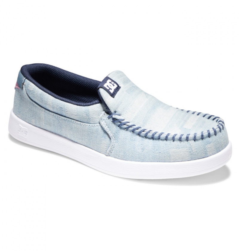 Basket DC Villain Slip On Bleu Femme | DAJ-9347658