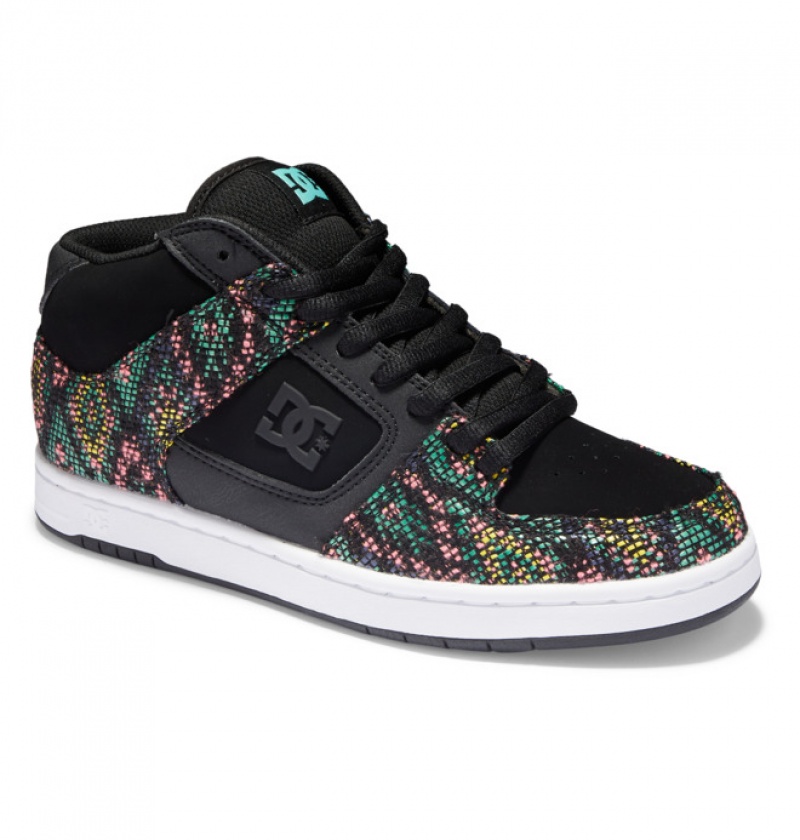 Basket DC Manteca 4 Mid LE Tela Noir Multicolore Femme | EMS-2388907