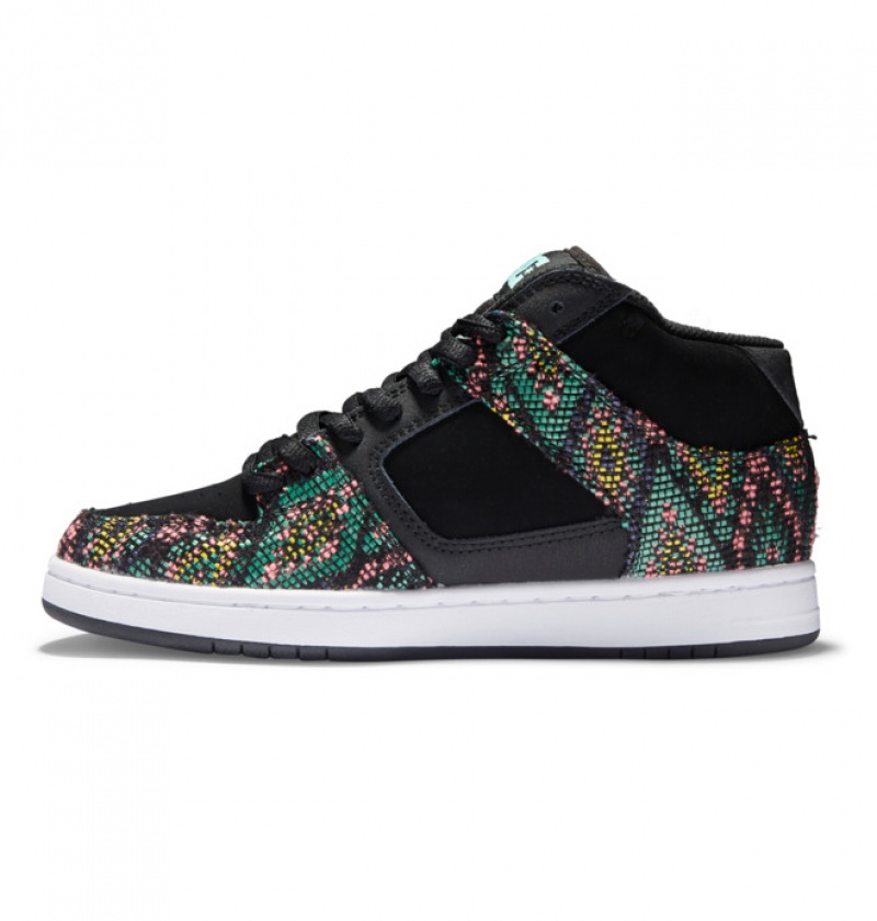 Basket DC Manteca 4 Mid LE Tela Noir Multicolore Femme | EMS-2388907