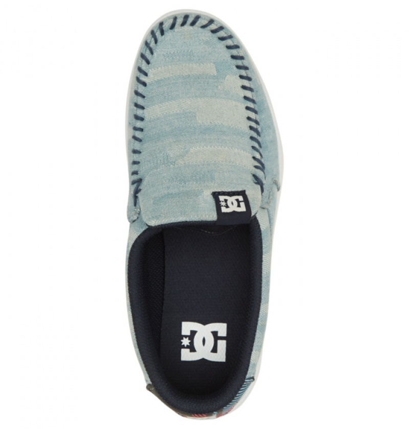 Basket DC Villain Slip On Bleu Femme | DAJ-9347658