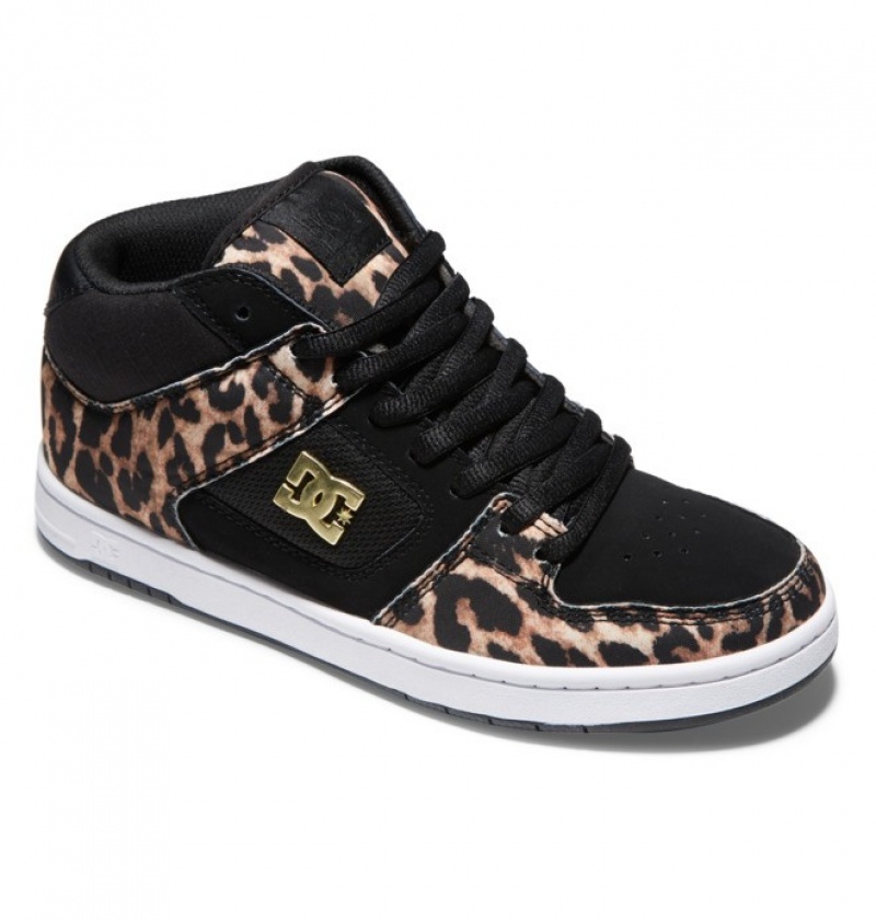 Basket DC Manteca 4 MID Leopard Femme | RLB-7758925