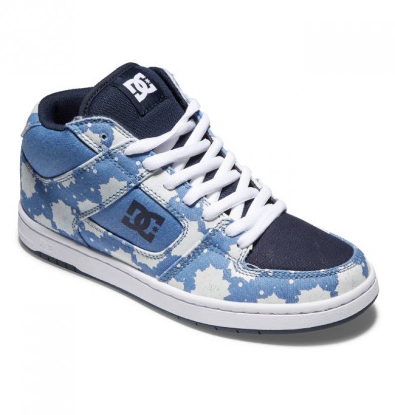 Basket DC Manteca 4 MID Bleu Foncé Femme | AFT-4117968