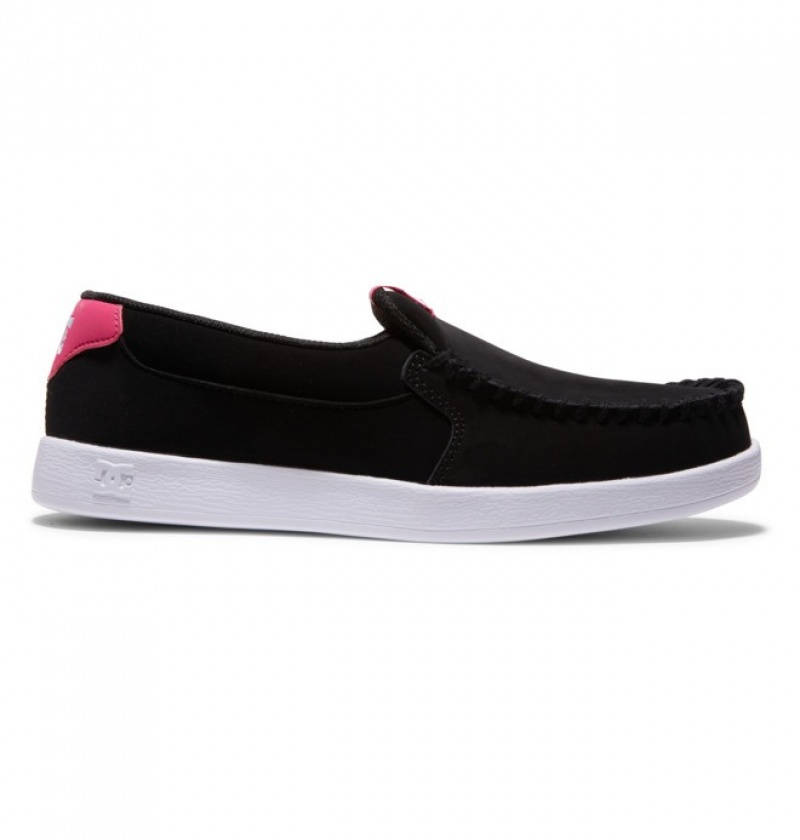 Basket DC Villain Slip On Noir Rose Femme | YSL-6587520