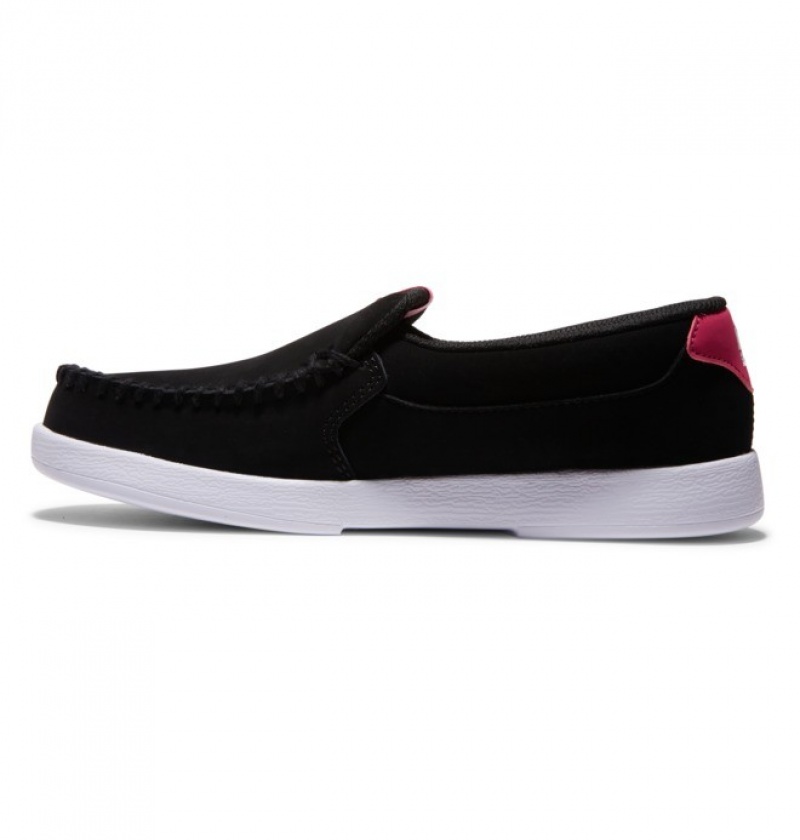 Basket DC Villain Slip On Noir Rose Femme | YSL-6587520