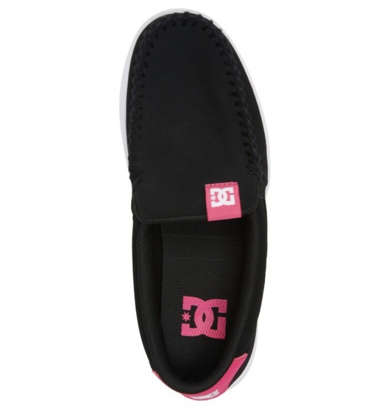 Basket DC Villain Slip On Noir Rose Femme | YSL-6587520