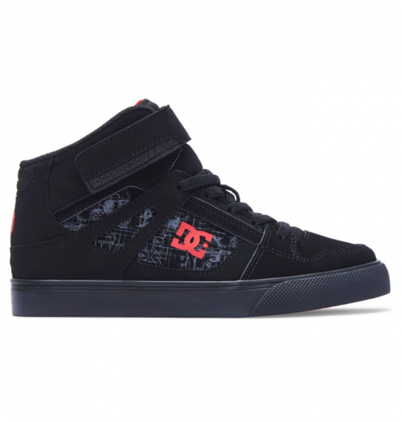 Chaussure Lacet DC Star Wars Pure HI High Tops Noir Rouge Enfant | KFX-0714221