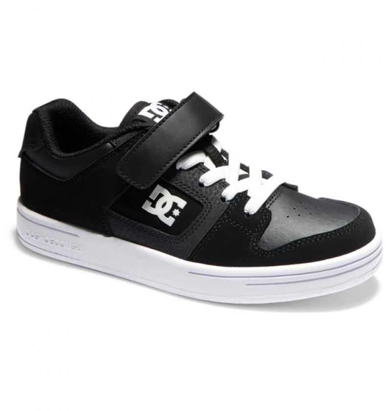 Chaussure Skate DC Manteca 4 Elastic Dentelle Noir Blanche Enfant | FRO-4388613