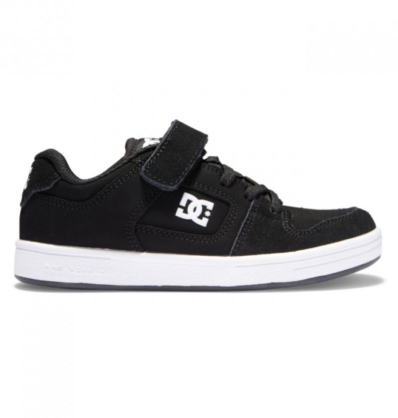 Chaussure Skate DC Manteca 4 Elastic Dentelle Noir Blanche Enfant | ECW-9717748