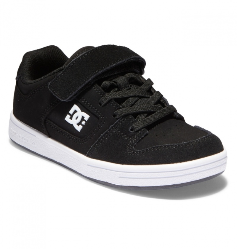 Chaussure Skate DC Manteca 4 Elastic Dentelle Noir Blanche Enfant | ECW-9717748