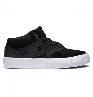 Chaussure Skate DC Kalis Vulc MID Mid-Top Noir Blanche Enfant | VTY-0104542