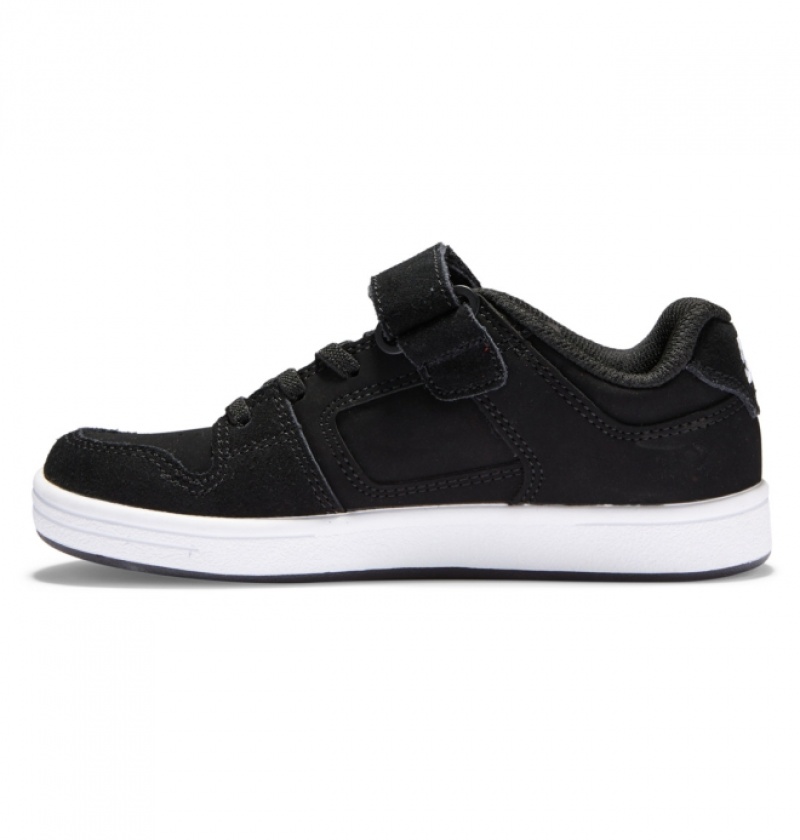 Chaussure Skate DC Manteca 4 Elastic Dentelle Noir Blanche Enfant | ECW-9717748