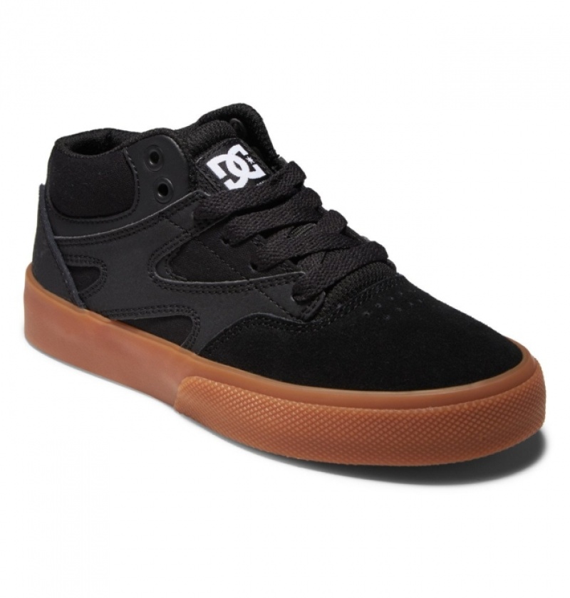 Chaussure Skate DC Kalis Vulc MID Mid-Top Noir Enfant | YDB-2522336