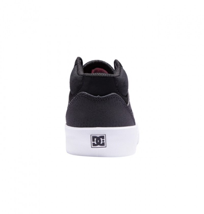 Chaussure Skate DC Kalis Vulc MID Mid-Top Noir Blanche Enfant | VTY-0104542