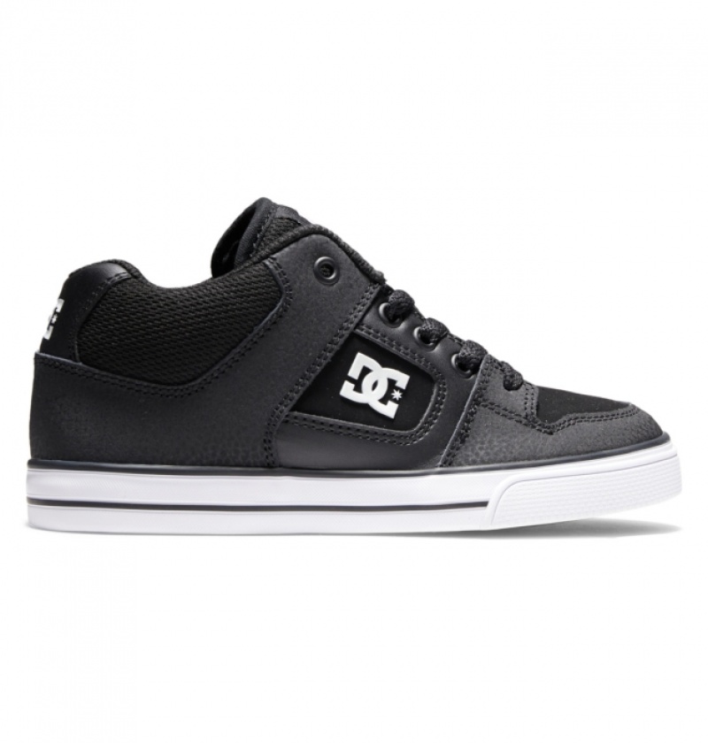 Basket DC Pure MID Mid-Top Noir Blanche Enfant | APT-5199387