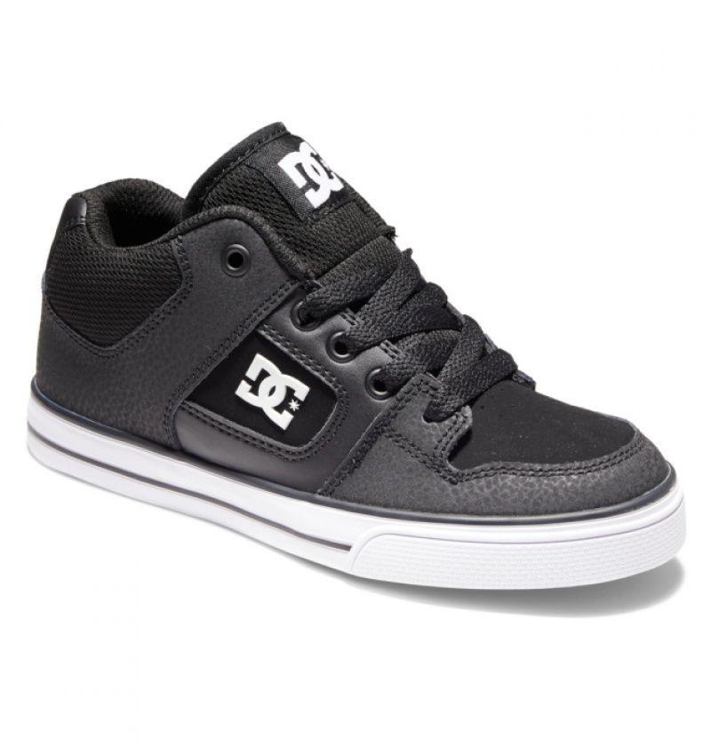 Basket DC Pure MID Mid-Top Noir Blanche Enfant | APT-5199387