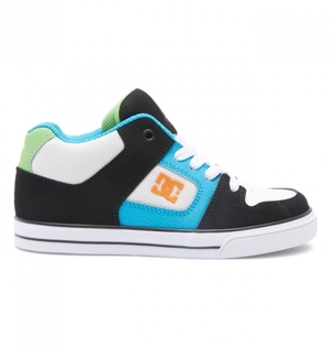 Basket DC Pure MID Mid-Top Noir Blanche Bleu Enfant | EWK-9703885