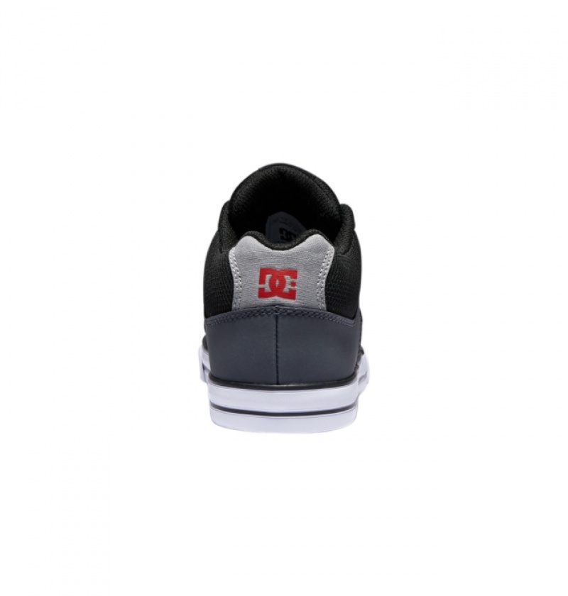 Basket DC Pure MID Mid-Top Noir Grise Blanche Enfant | VTZ-5759866