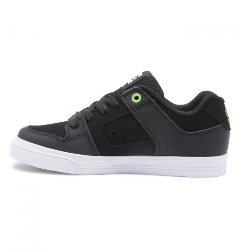 Basket DC Pure Noir Grise Vert Enfant | CYS-6096909