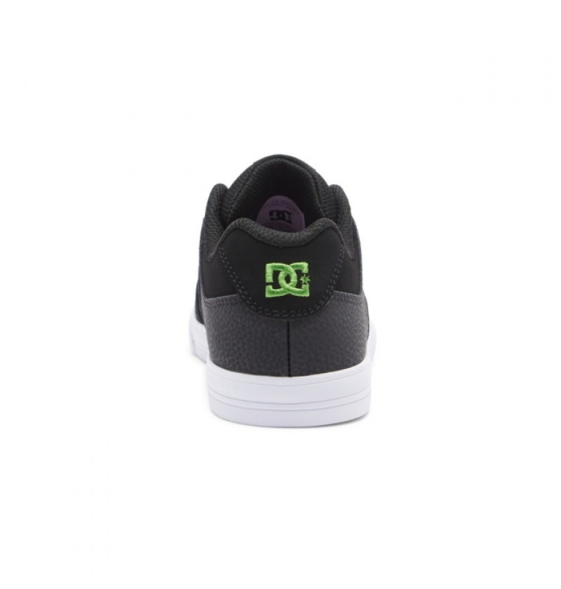 Basket DC Pure Noir Grise Vert Enfant | CYS-6096909