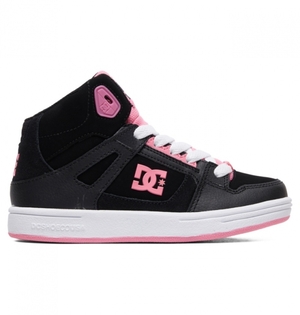 Basket DC Pure High-Top Noir Rose Enfant | ZQY-7101438