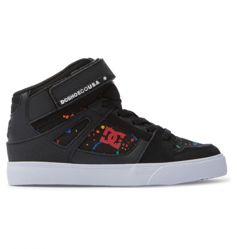 Basket DC Pure High Elastic Dentelle High-Top Noir Enfant | GKF-5410717