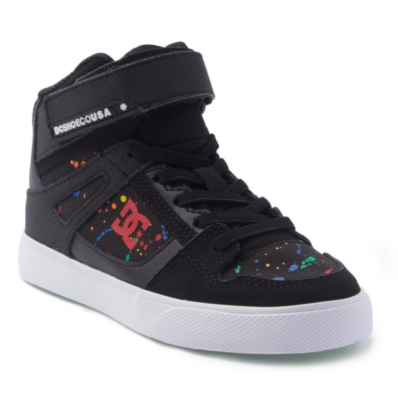 Basket DC Pure High Elastic Dentelle High-Top Noir Enfant | GKF-5410717