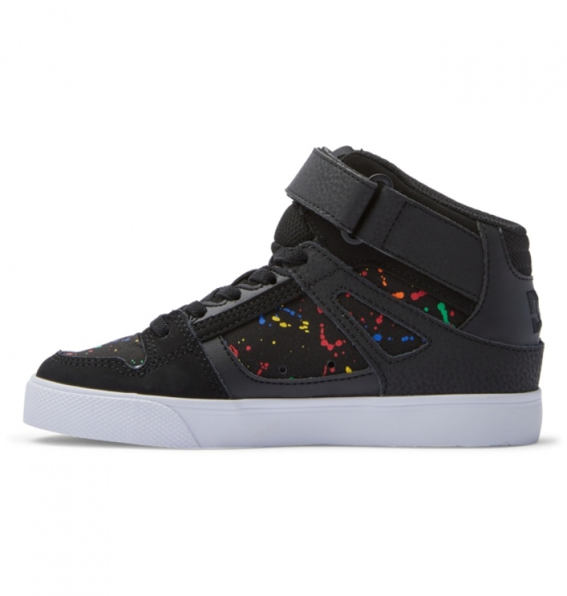 Basket DC Pure High Elastic Dentelle High-Top Noir Enfant | GKF-5410717