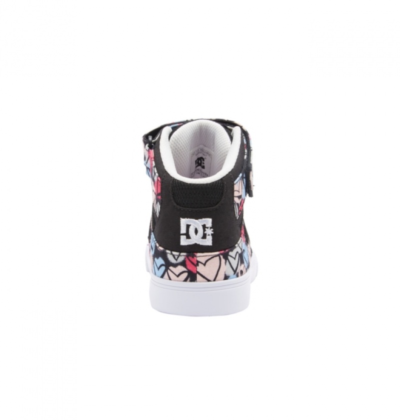 Basket DC Pure High Elastic Dentelle High-Top Noir Multicolore Enfant | ZHR-0468361