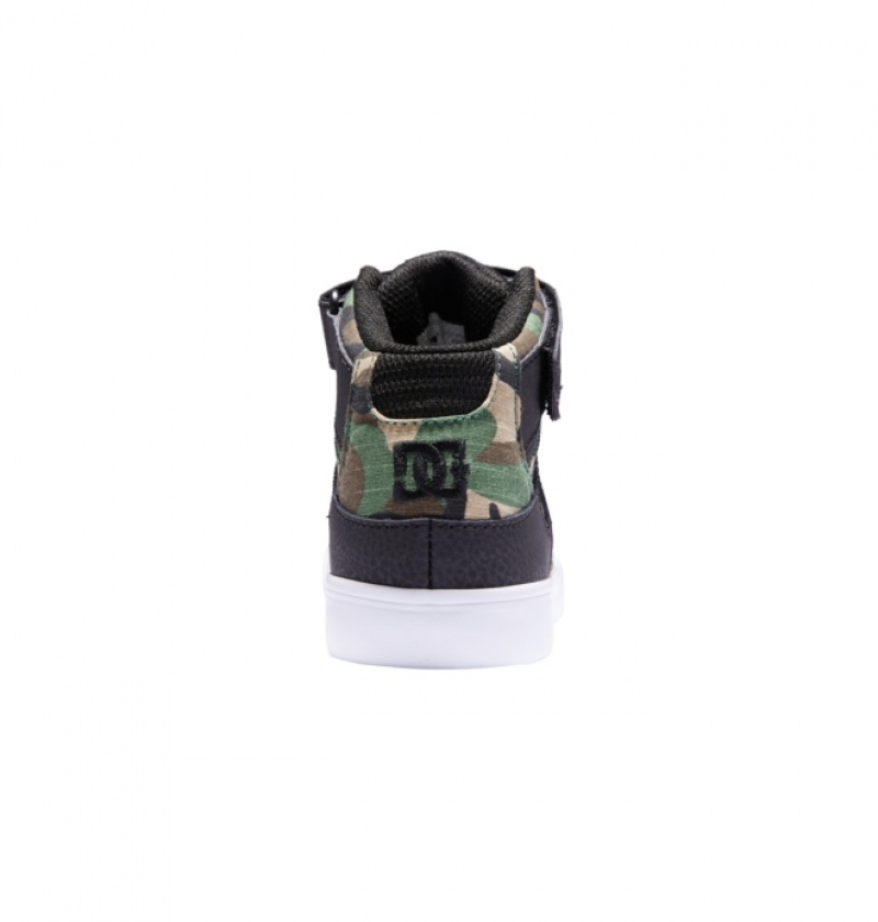 Basket DC Pure High Elastic Dentelle High-Top Noir Camouflage Enfant | PTD-7150012