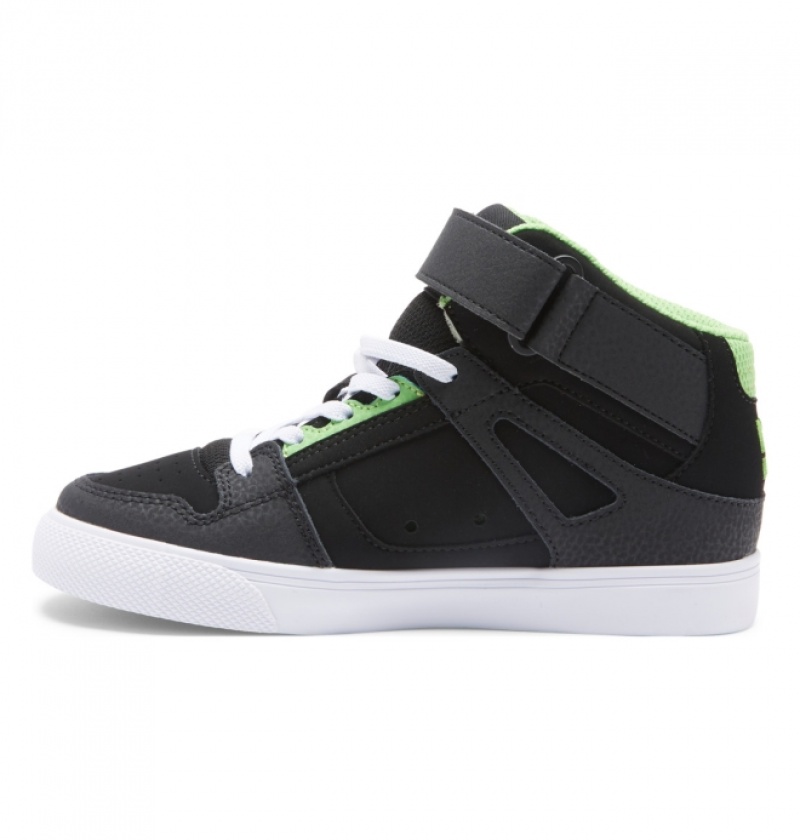 Basket DC Pure High Elastic Dentelle High-Top Noir Grise Enfant | LZM-6339755