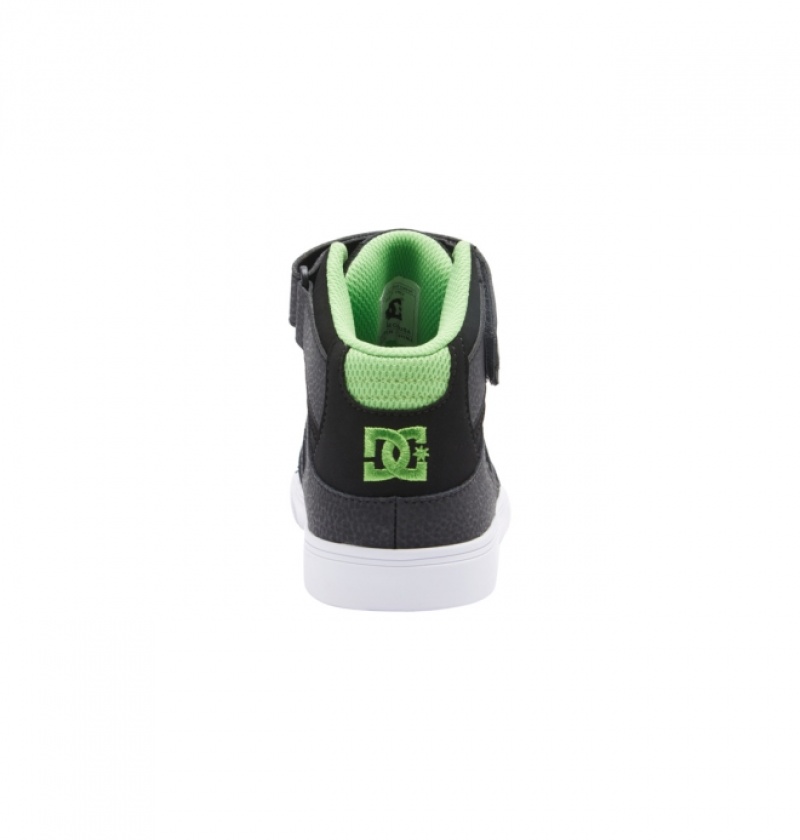 Basket DC Pure High Elastic Dentelle High-Top Noir Grise Enfant | LZM-6339755