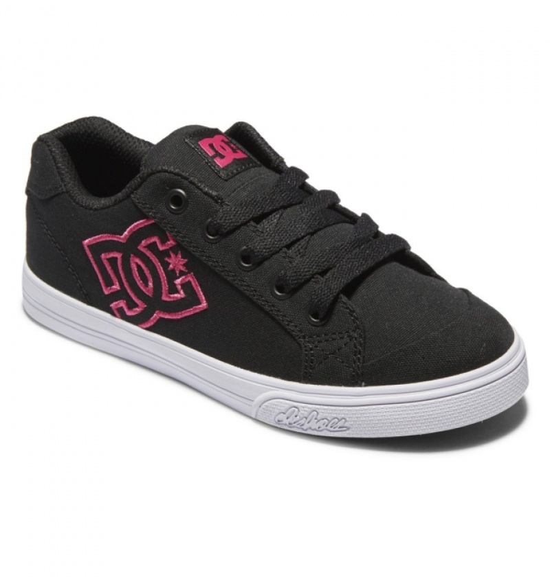 Basket DC Chelsea Noir Rose Enfant | BZX-5802317