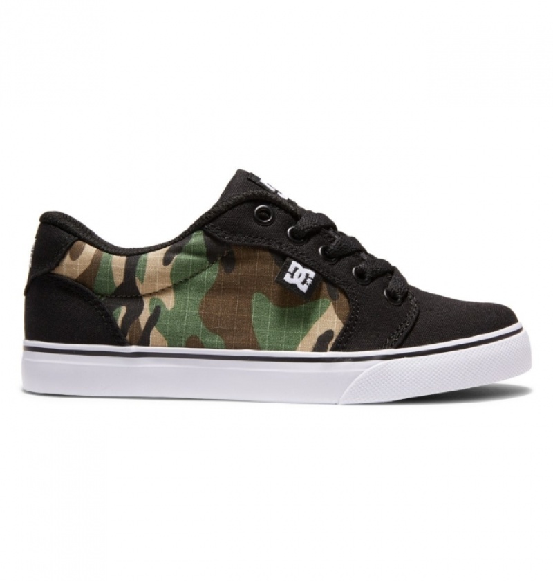 Basket DC Anvil Noir Camouflage Enfant | QMV-0638661