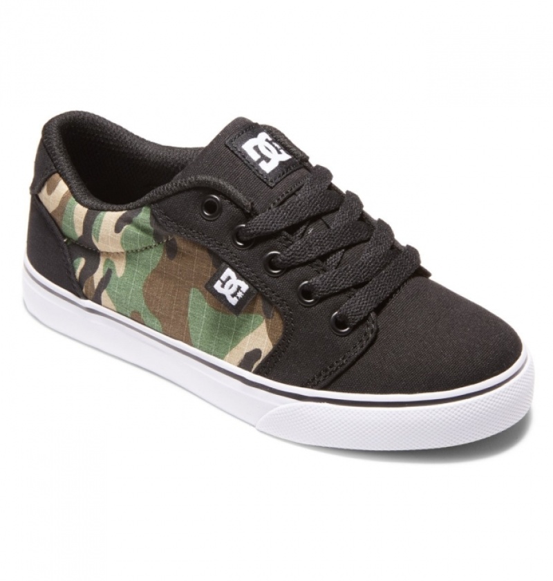 Basket DC Anvil Noir Camouflage Enfant | QMV-0638661