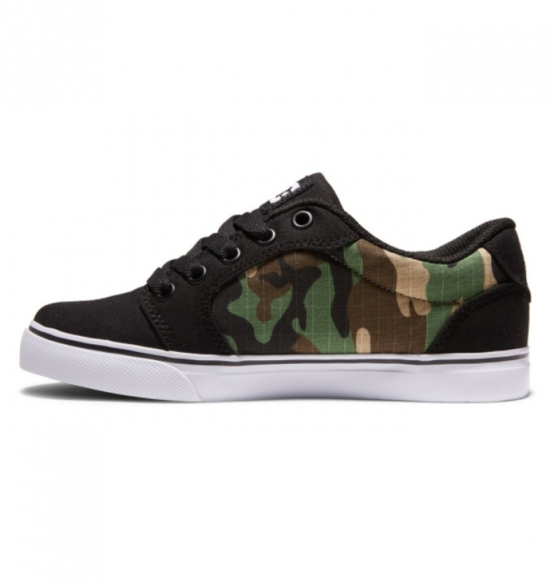 Basket DC Anvil Noir Camouflage Enfant | QMV-0638661