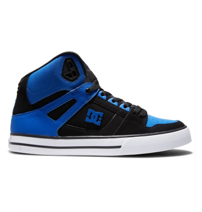 Basket DC Pure High-Top Noir Bleu Royal Homme | FCQ-7545879