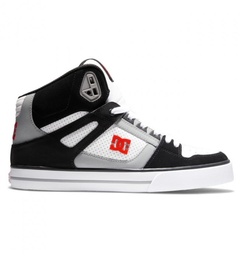 Basket DC Pure High Tops Noir Blanche Rouge Homme | SXT-1892182