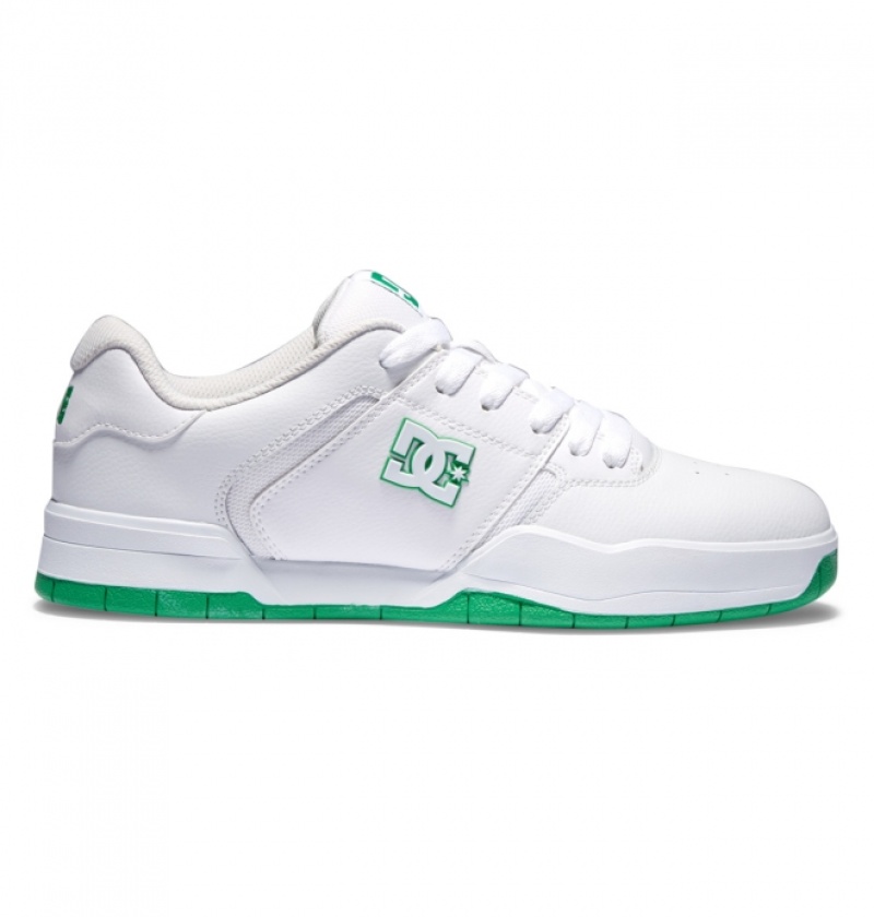 Basket DC Central Blanche Vert Homme | PGR-4543953