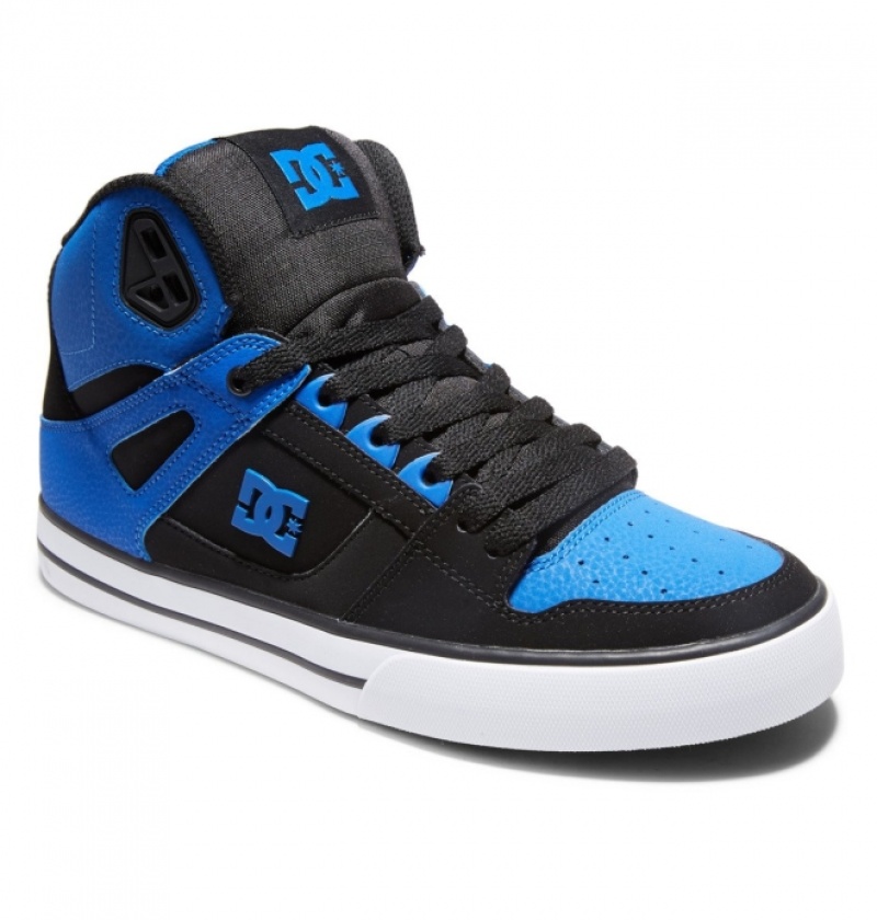 Basket DC Pure High-Top Noir Bleu Royal Homme | FCQ-7545879