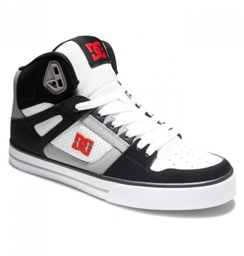 Basket DC Pure High Tops Noir Blanche Rouge Homme | SXT-1892182