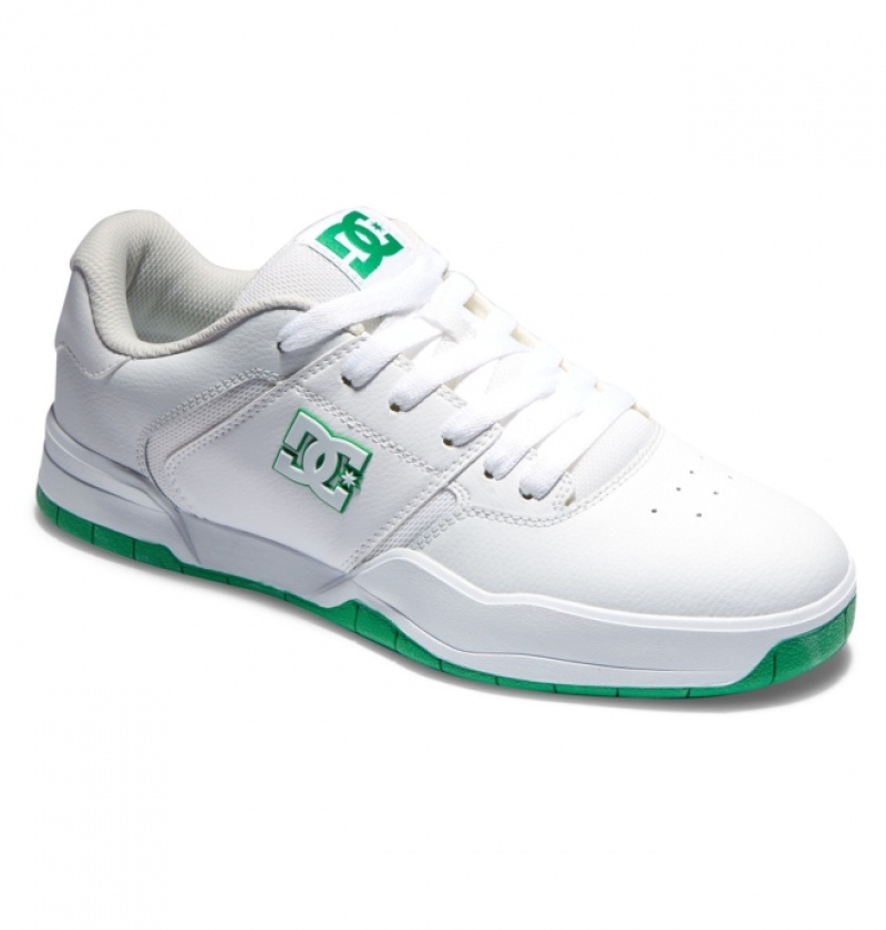 Basket DC Central Blanche Vert Homme | PGR-4543953