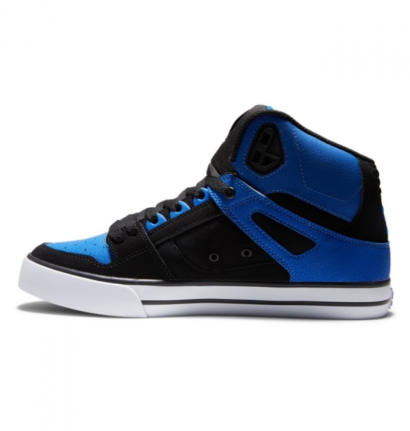 Basket DC Pure High-Top Noir Bleu Royal Homme | FCQ-7545879