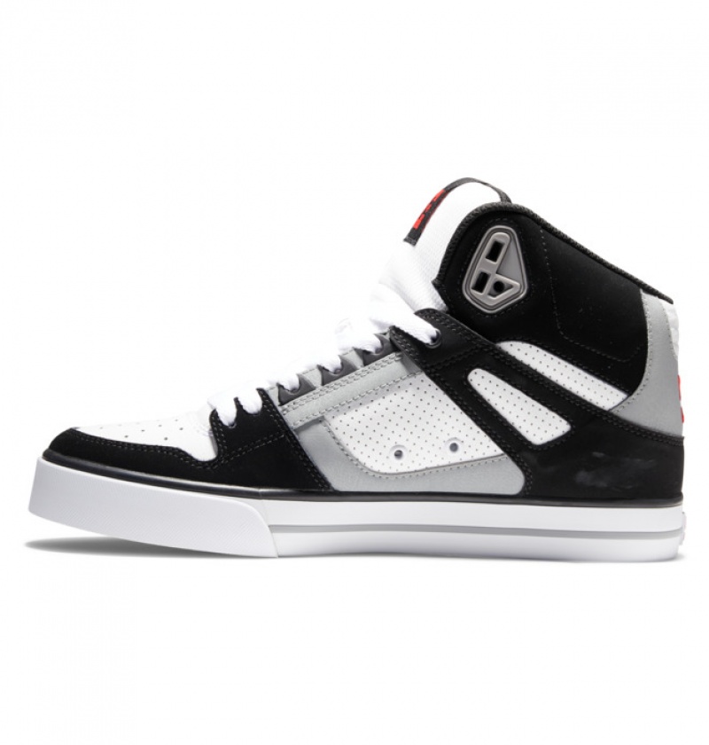 Basket DC Pure High Tops Noir Blanche Rouge Homme | SXT-1892182