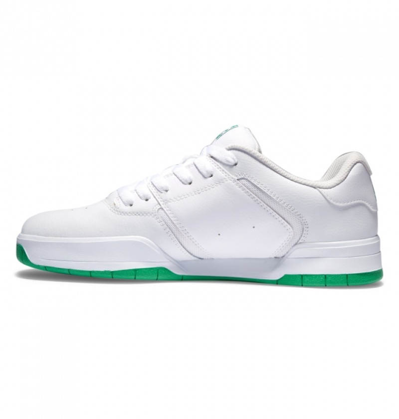 Basket DC Central Blanche Vert Homme | PGR-4543953