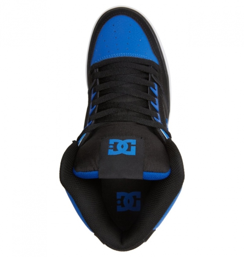 Basket DC Pure High-Top Noir Bleu Royal Homme | FCQ-7545879