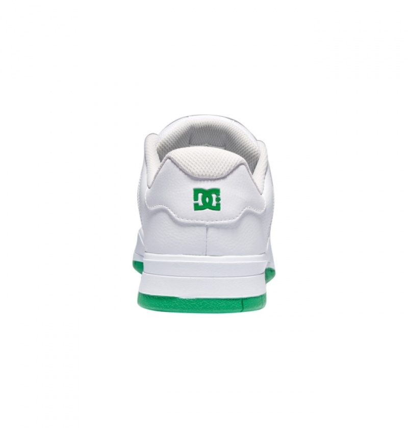 Basket DC Central Blanche Vert Homme | PGR-4543953