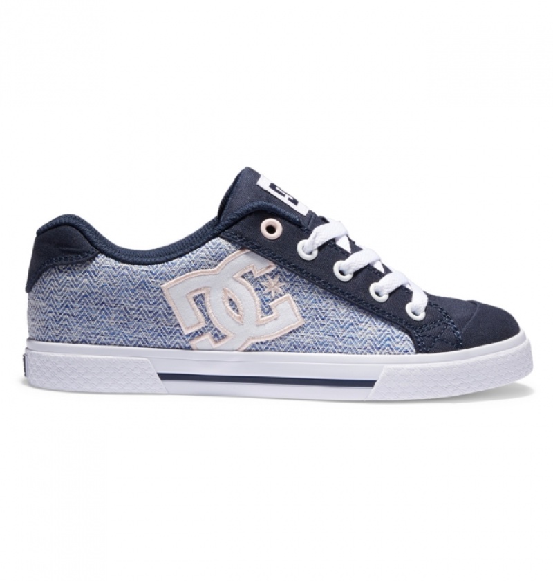 Basket DC Chelsea Bleu Blanche Femme | MBH-8187333