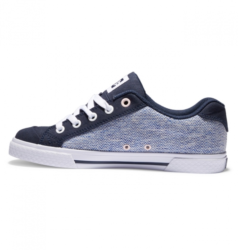 Basket DC Chelsea Bleu Blanche Femme | MBH-8187333