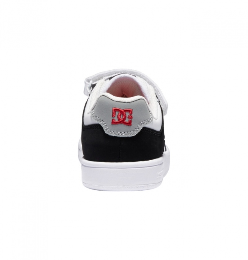 Chaussure Skate DC Manteca 4 Elastic Dentelle Noir Blanche Rouge Enfant | HNO-3558699